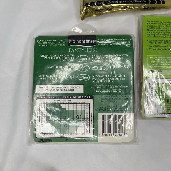 No Nonsense 3 Pantyhose 2 Nude color 1 Black, all Size B. Feminine, work, office - Picture 7 of 8